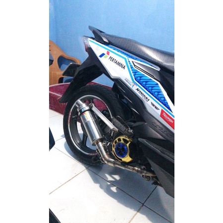 leher knalpot Inlet 35 38 mm dan 50 mm beat pop fi karbu Genio specy Scoopy fi karbu Genio Xeon karb