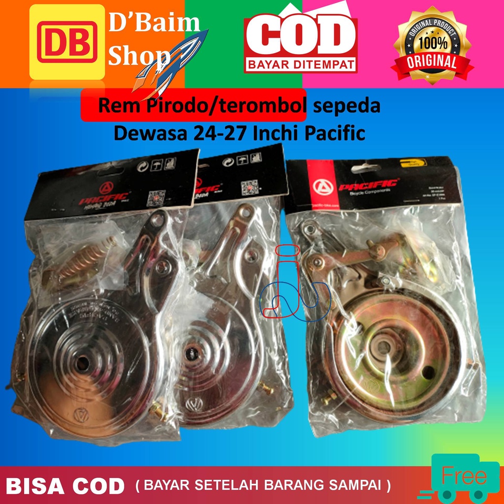 Rem Sepeda Tromol Pirodo Pacific SP-G1002 Diameter 90 MM Untuk ukuran 24 Sampai Dengan 26 Inchi