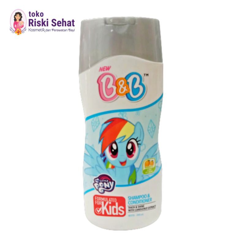 B&B KIDS SHAMPOO LITTLE PONY RAINBOW DASH - SAMPO ANAK PONI BIRU