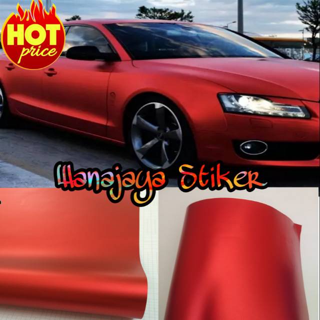 STICKER SKOTLET MOTOR MATTE CROM DOFF METALIK MERAH / STIKER SCOTLET CROM DOFF METALIC MERAH