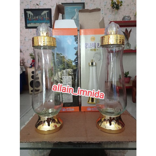 Botol/Wadah/Toples Ginseng kaca Korea 1,2 Liter cantik Victory.