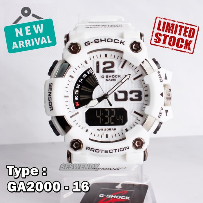 LIMITED EDITION G Shock GA-200 Full Putih White Jam tangan pria