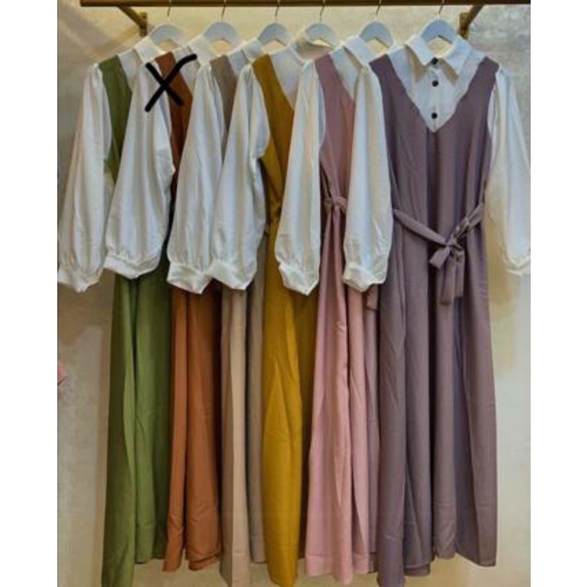 SENORITA MAXI GAMIS JUMBO LD110 SHAKILA ROMPI MUSLIM POLOS MURAH LILAC MAXI TINGKAT GROSIR MURAH