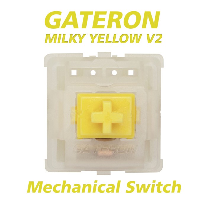 Gateron CAP Milky Yellow v2 Switch (Linear - PCB Mount)