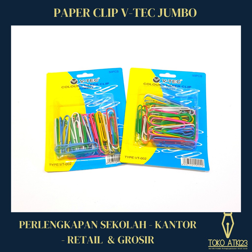 Paper Clip / Trigonal Clip Merk V-Tec Warna