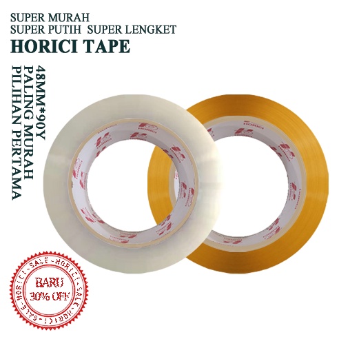 MEREK HORICI ASLI MURAH SUPER CLPER 48mmx90Y LAKBAN BENING DAN COKLAT HORICI TAPE