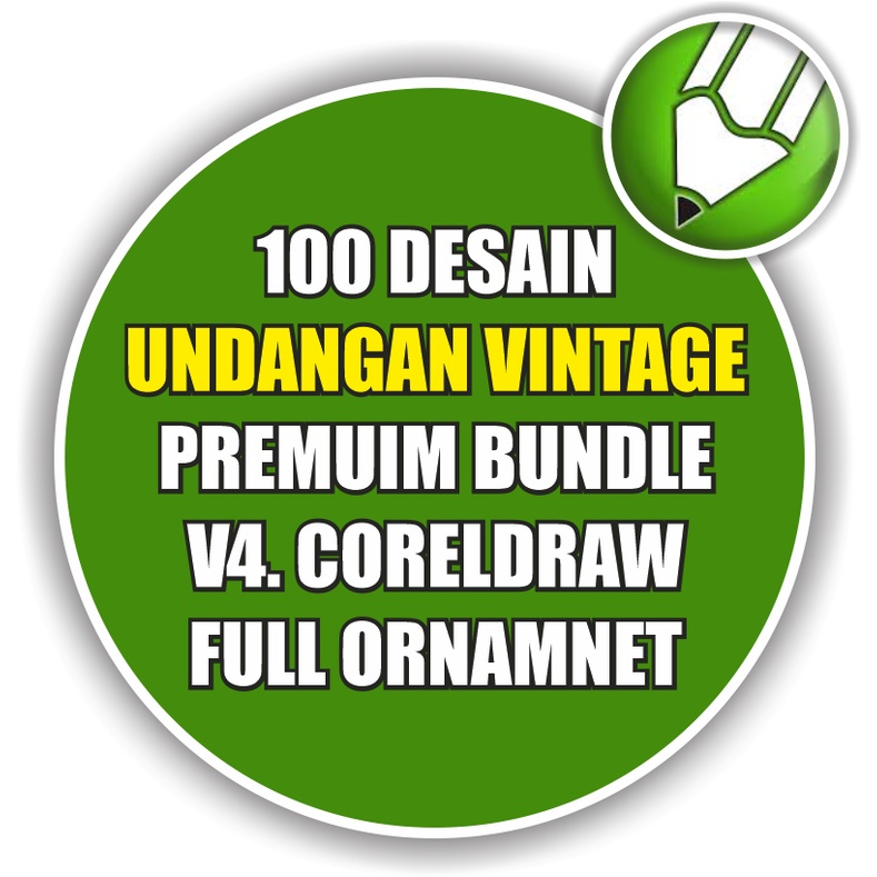 100 Undangan Vintage Premium V.4 Cdr Only - Coreldraw Template