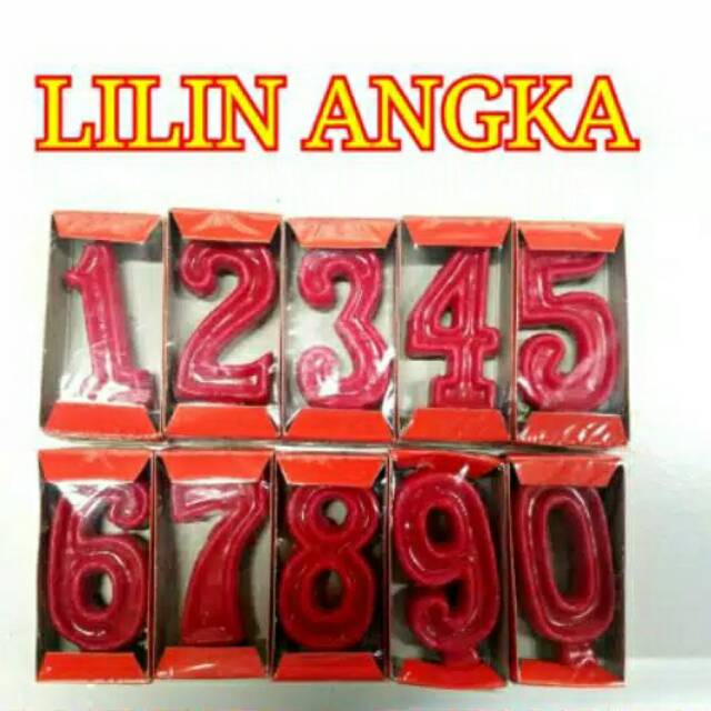 Lilin Ulang Tahun/Lilin Angka/Lilin Angka Merah/Lilin Angka Grosir 1pak 12pcs