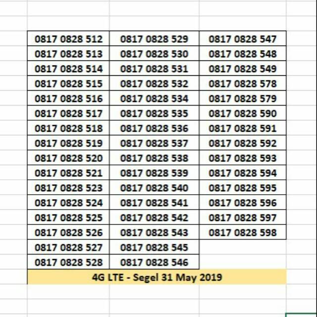 Kartu Perdana XL 11 DIGIT Angka Nomor Nomer Cantik Murah Nocan seri 0828 515 SEGEL 4G Super Bagus