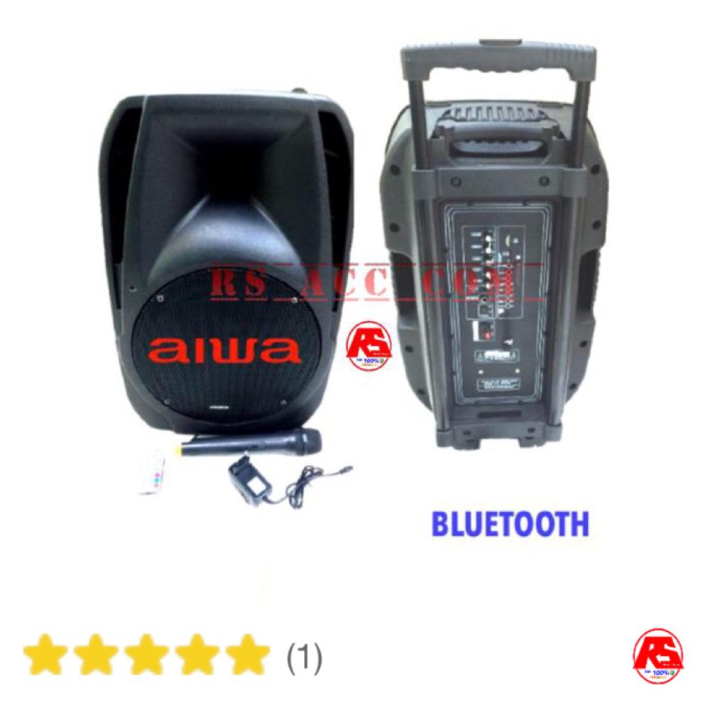 Murah  Speaker Portable Aiwa 8 Inch Bluetooth & Player Usb Memori