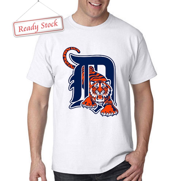 Kaos Detroit Tigers Tshirt Casual Unisex T-SHIRT Bahan Katun New Cotton Tees