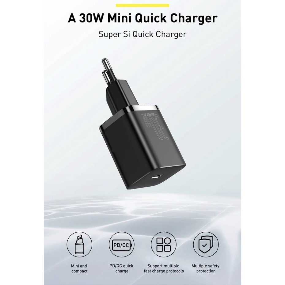 Kepala Charger Super Si Quick Charger Type C PD 30W Colokan Bulat Indonesia CCSUP-J