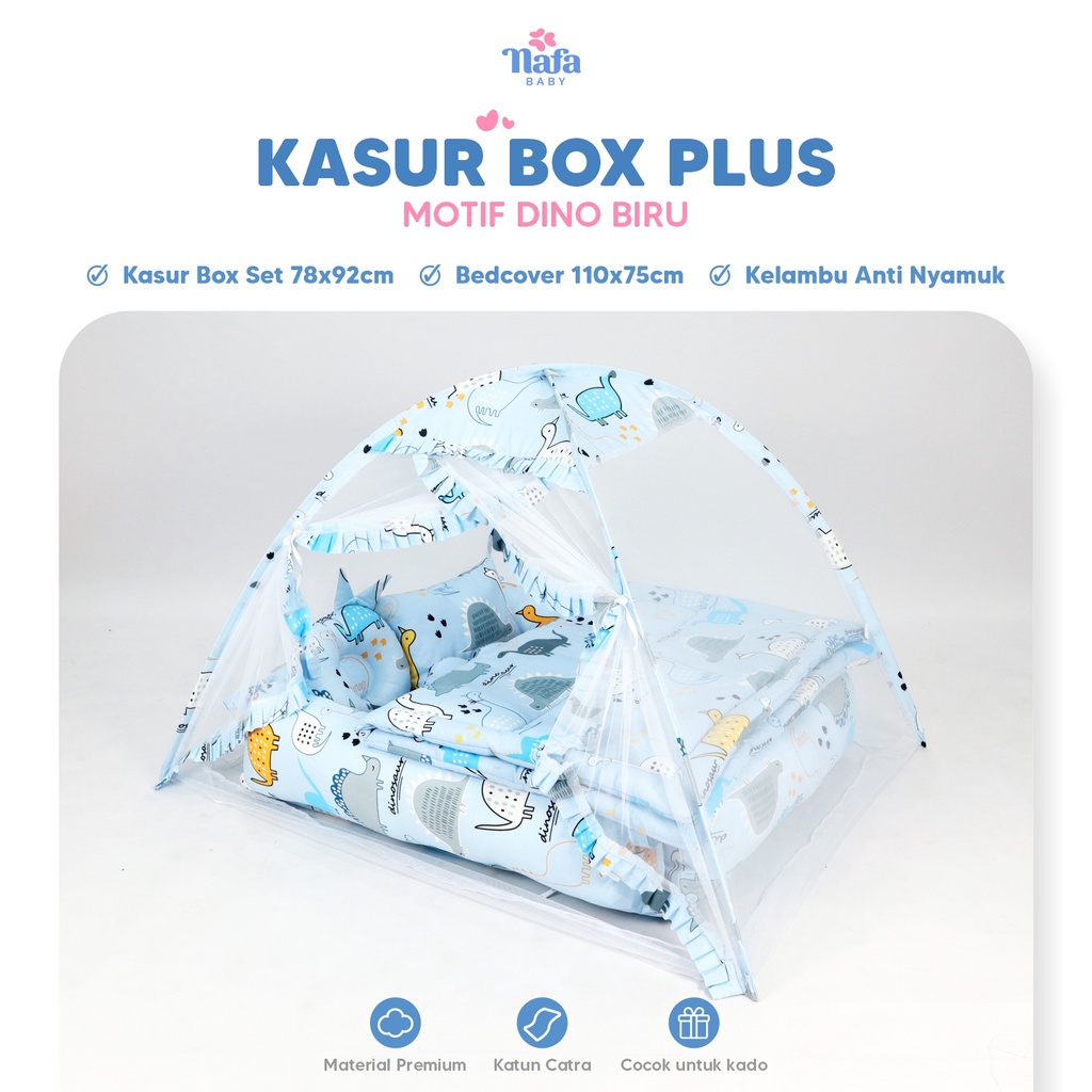 NAFA BABY- Kasur Bayi Box Include Bedcover Bayi dan Kelambu Tenda Bayi | Perlengkapan Tidur Bayi