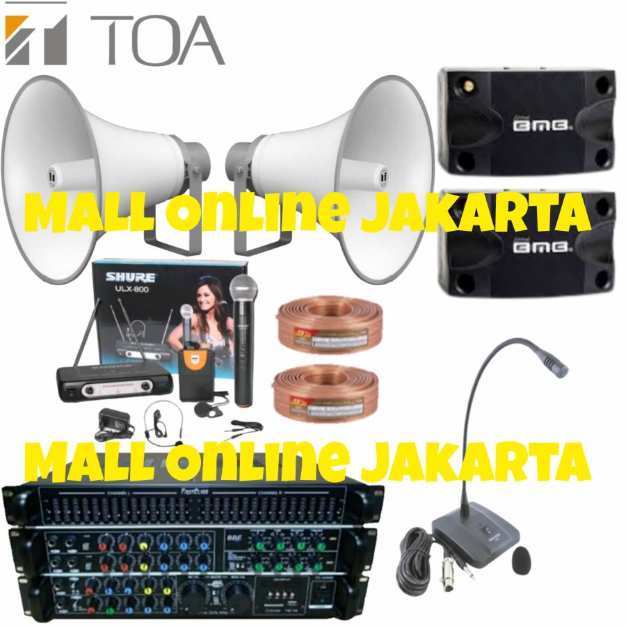 Paket Speaker Masjid Toa Sound system Mushola indoor outdoor Bmb Ori