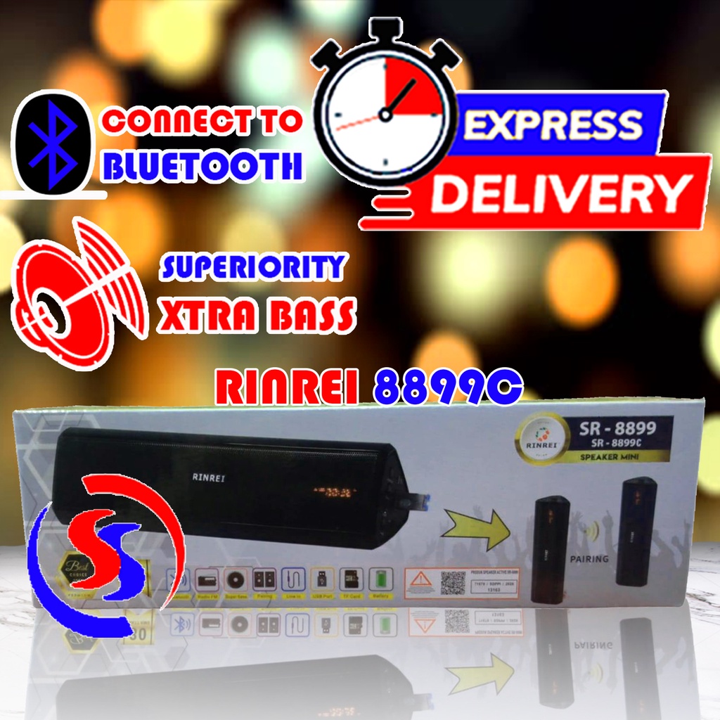 SPEAKER BLUETOOTH SUPER BASS RIN REI 8899C GARANSI RESMI