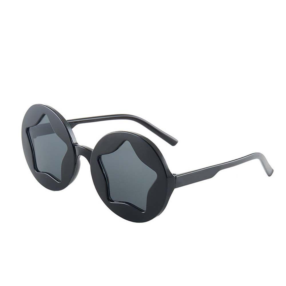 Needway Star Sunglasses Street Shot Outdoor Sun Glasses Cute Pelindung Mata Bingkai Bintang Anak Kacamata Hitam