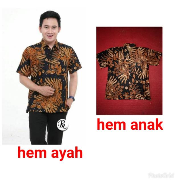 Kemeja baju batik hem anak  pria seragam anggar