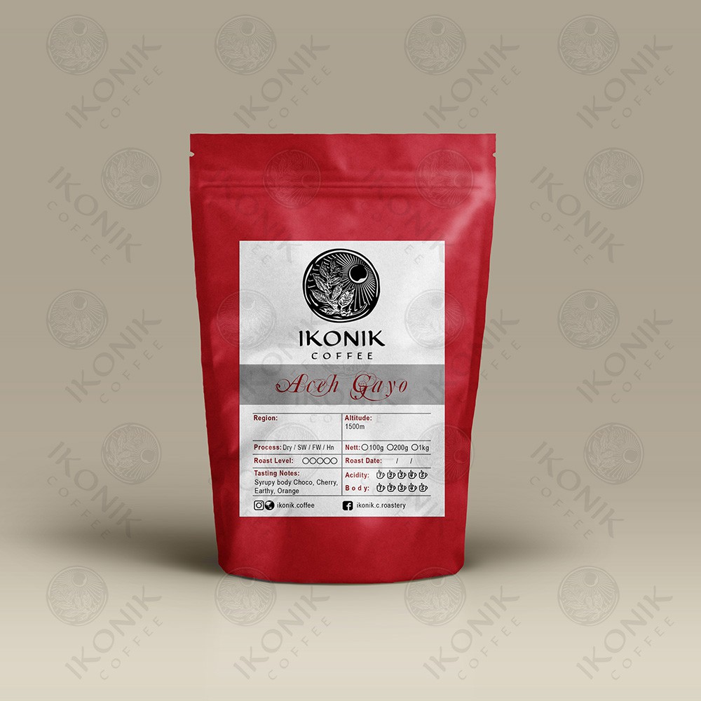 

Ikonik Coffe Single Origin Aceh Gayo Bener Meriah 200gr 100% Arabica Fresh (Whole Bean/Ground)