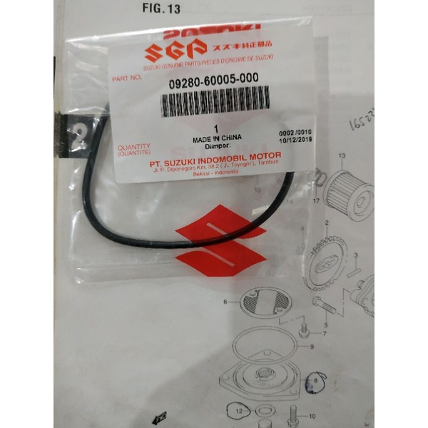 Oring Cap Oli Suzuki Thunder 125