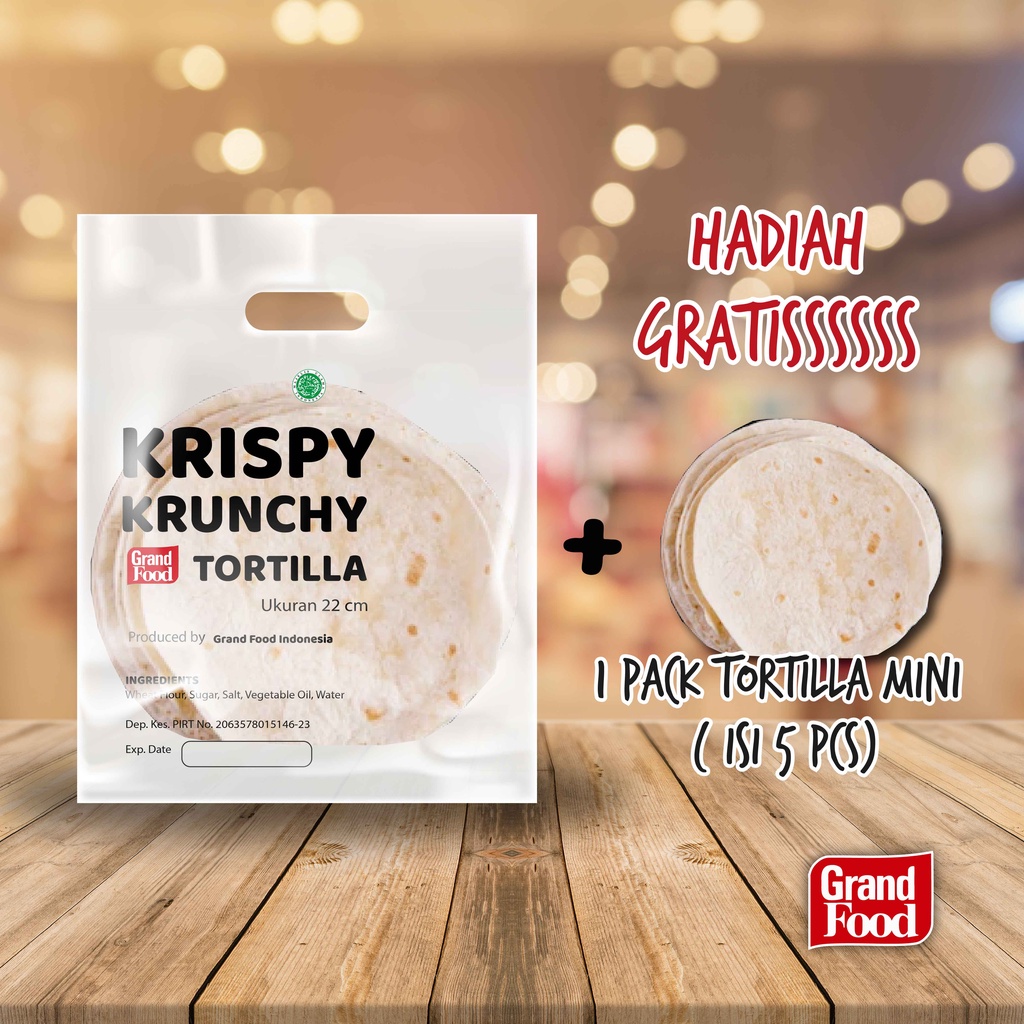 

Tortilla KRISPY CRUNCHY Ukuran 22cm - ISI 20