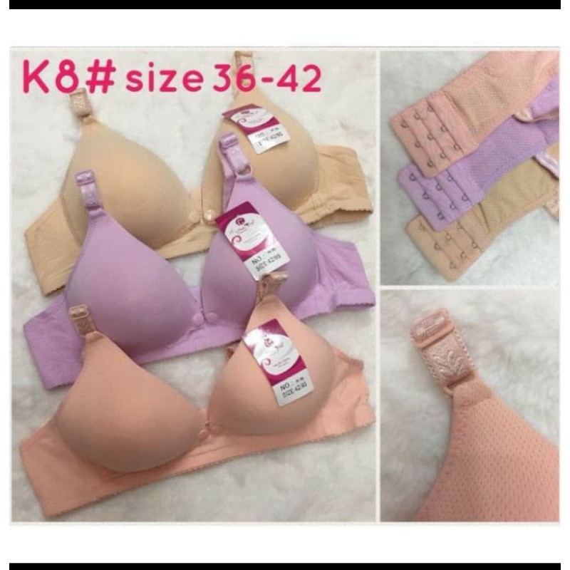 BH / Bra menyusui nursing bra chelyne tanpa kawat Crem & ungu