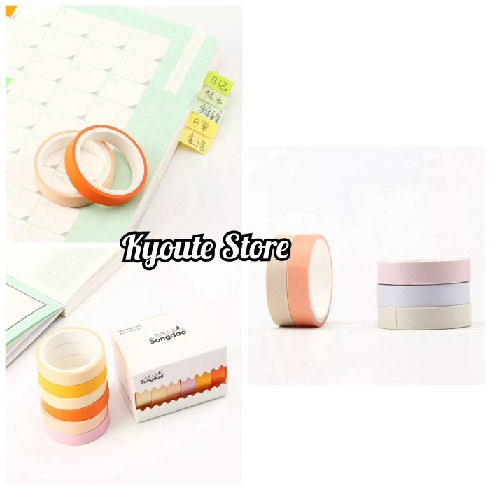 

Segera Miliki 6 Pcs Washitape Cute Color Scrapbook Journal Diary Planner School Diy Hot Sale