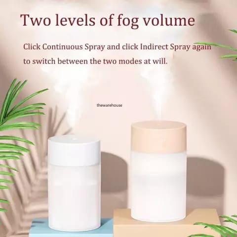 Diffuser Aromatheraphy humidifier 260 ML  - 360 ML with 7 colour LED Light - Pelelmbab Ruangan