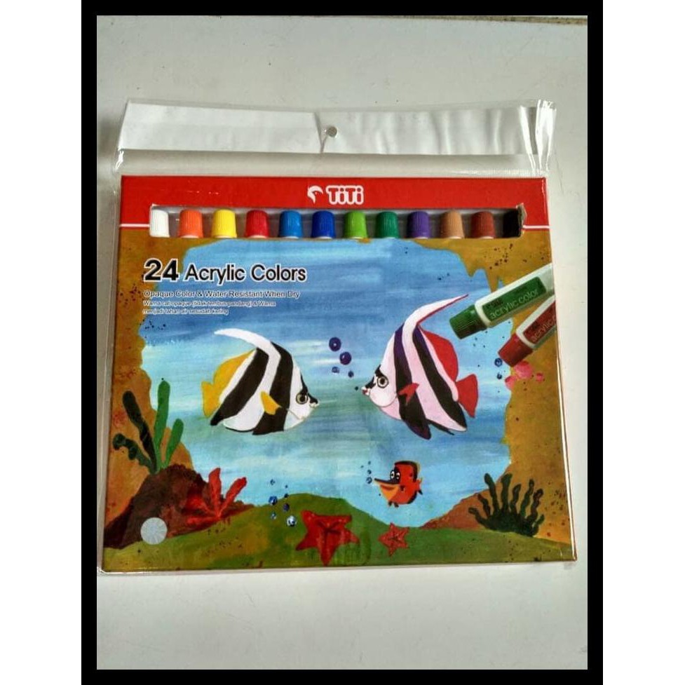 

BARU CAT ACRYLIC 24 WARNA TITI JOYKO AKRILIK AIR KANVAS AC-12ML-24 PERALATAN MELUKIS MURAH
