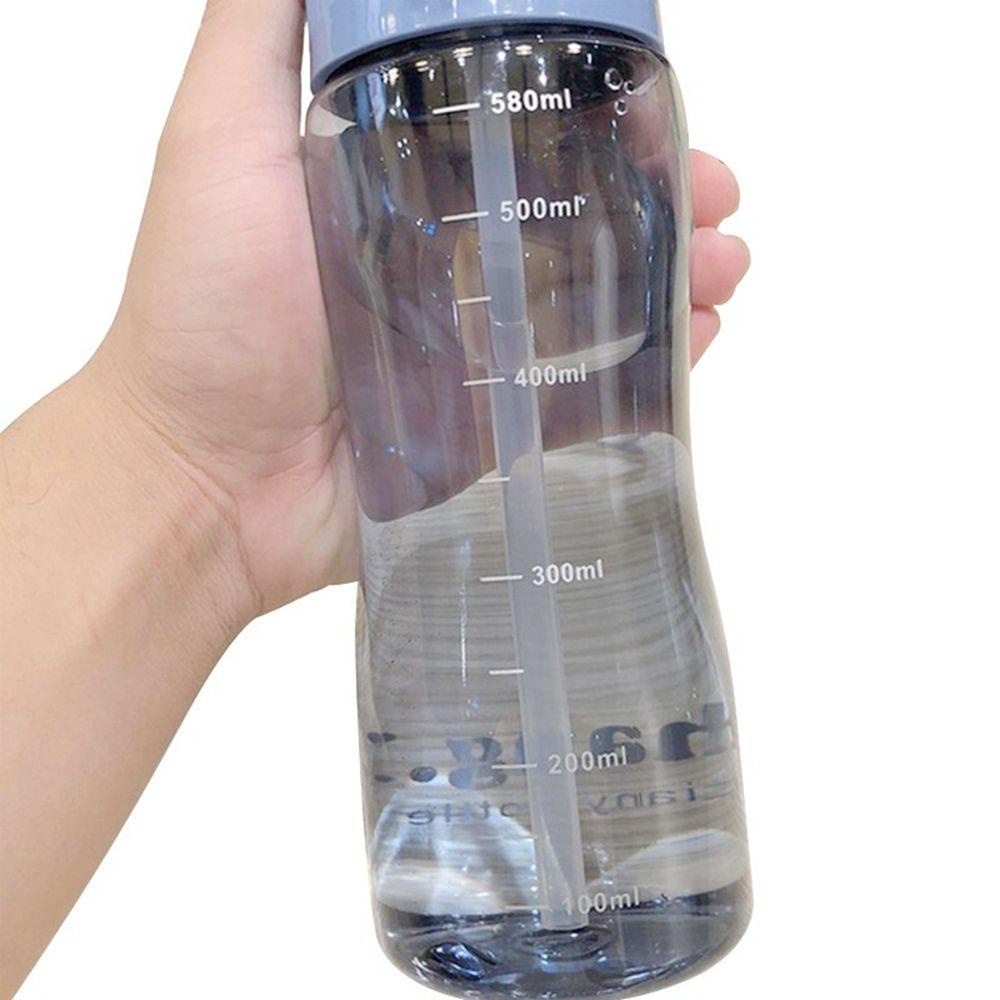 [Elegan] Botol Air Minum Transparan Dengan Sedotan 580ML Jus Susu Teh Cangkir Outdoor Untuk Travel Sekolah Camping Fitness Olahraga Cangkir Minum