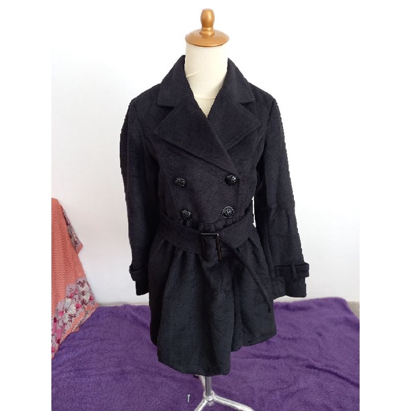 Black Wool Coat by Cecil Mcbee