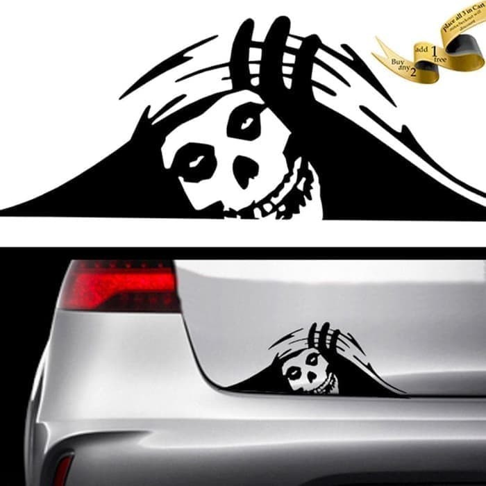 

best seller sticker tengkorak ngintip sticker cutting