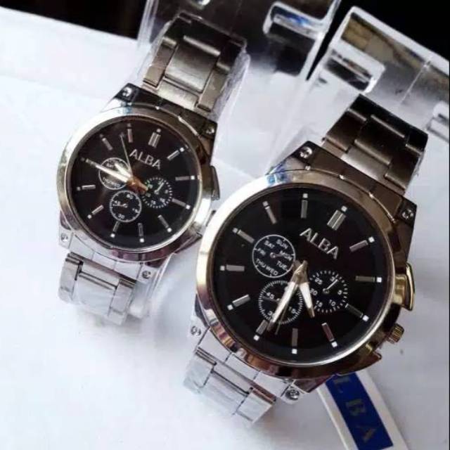 JAM TANGAN ALBA COUPLE SUDAH SEPASANG VARIASI CRONO