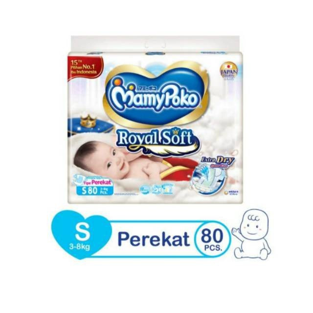 Mamypoko Royal Soft S80 Popok Bayi Tipe Perekat