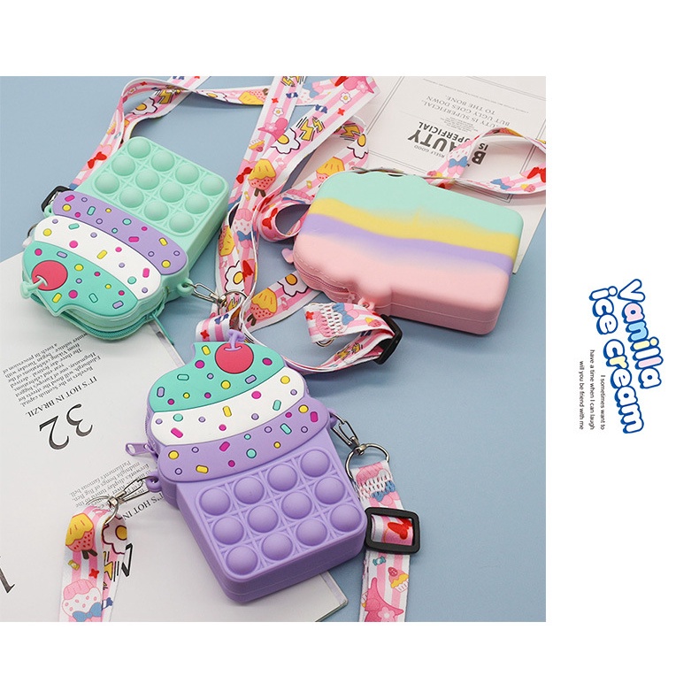 GL TAS ANAK POP IT ICE CREAM IMPORT MODEL LUCU