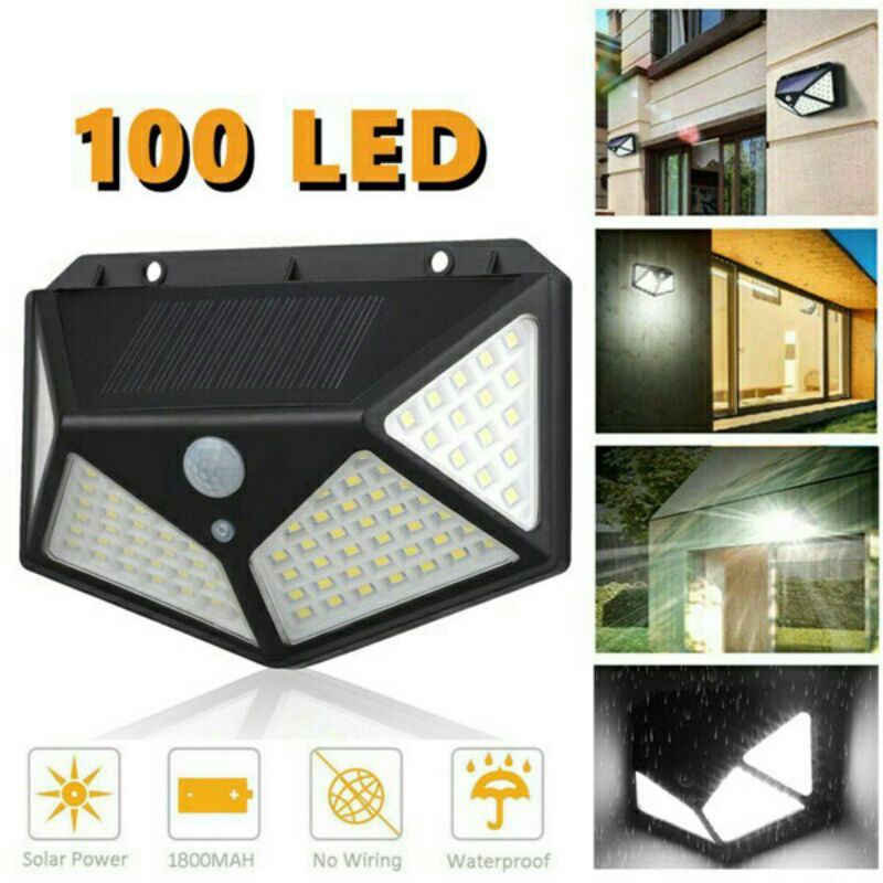 LAMPU TENAGA SURYA 100LED 3MODE