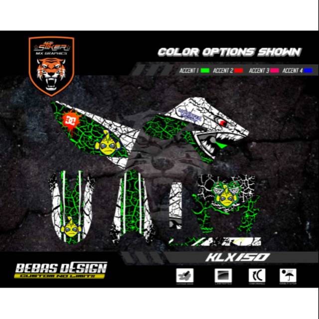 DECAL KLX 150 SHARK