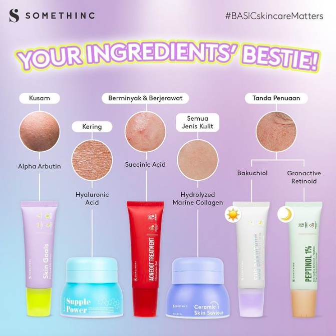 SOMETHINC Moisturizer | Acnedot / Ceramic / Supple Power Onsen / Skin Goals / SOS bakuchiol / Peptinol