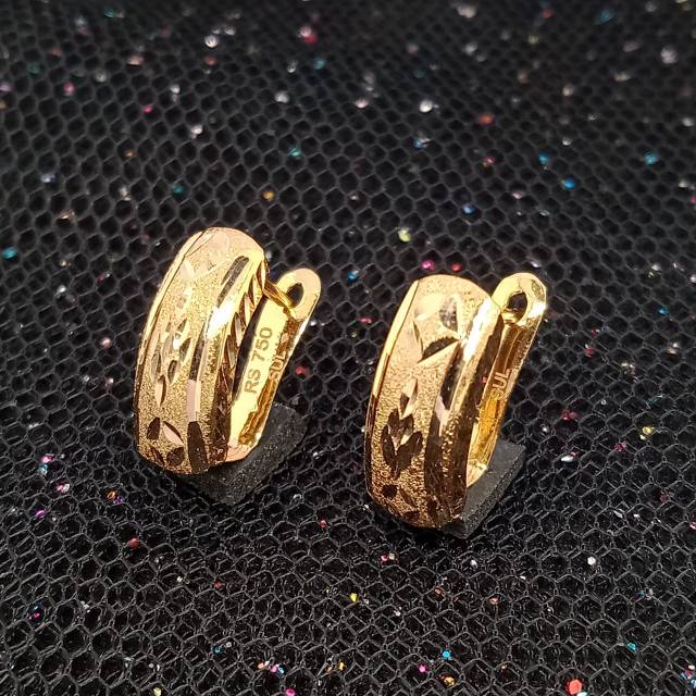 Anting Emas 17K Kadar 750 - model klep slep berat 1.1 gram - 2540