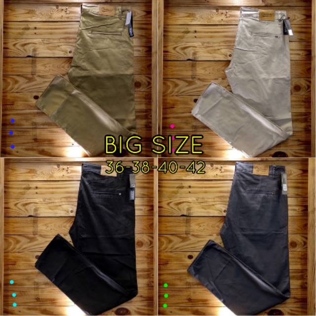  Celana  Pria Ukuran  size Jumbo Chino  Big Size 36 38 40  42 