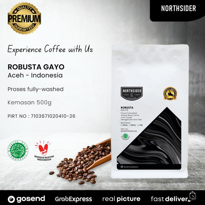 

[ COD ] BIJI KOPI ROBUSTA GAYO WASHED - 500GR NORTHSIDER COFFEE MURAH Kode 911