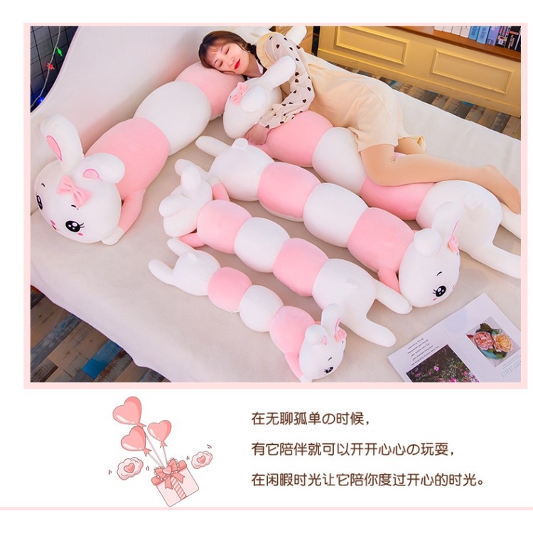 Guling Boneka Bunny Ulat Bahan Plush