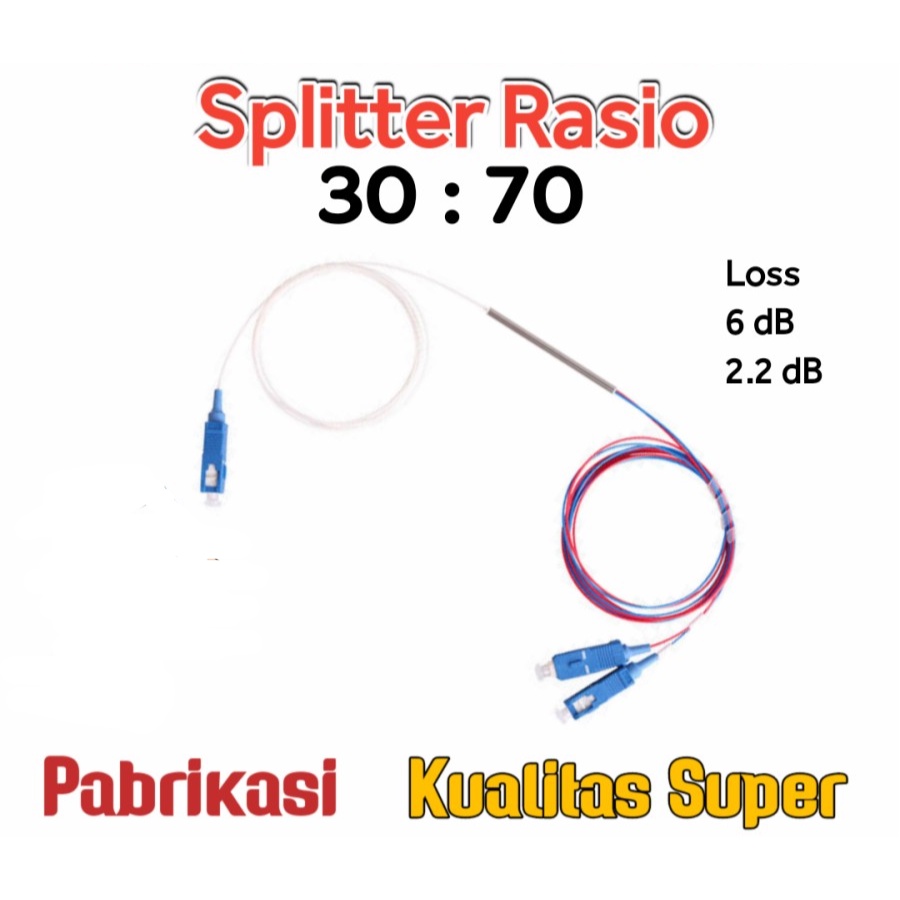 Splitter Ratio Fiber Optic 30:70