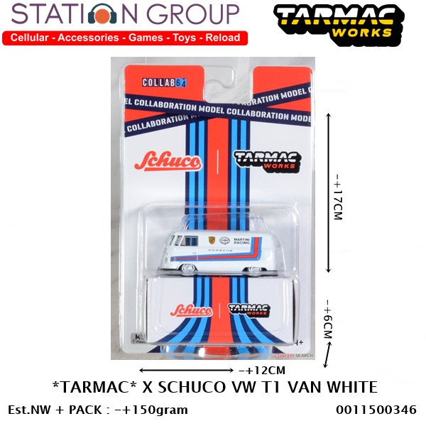 TARMAC X SCHUCO VOLKSWAGEN T1 VAN WHITE - DIECAST