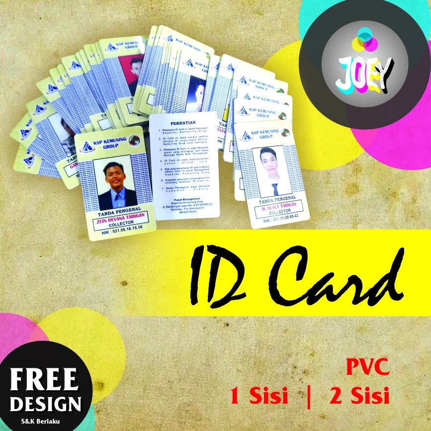 

ID CARD PVC ( FREE DESAIN )