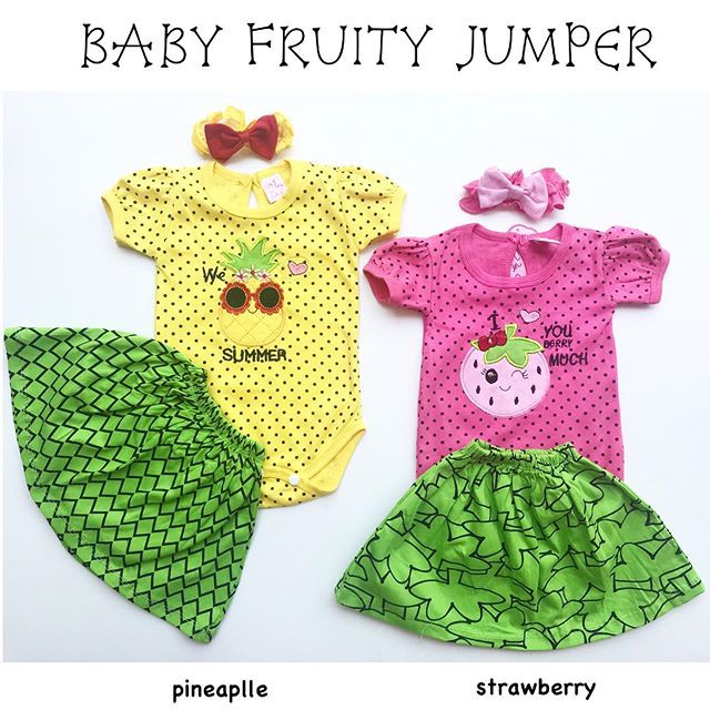 BABY FRUITY Baju setelan jumper rok bunga bandana sepatu pergi lucu fashion anak bayi perempuan cewe