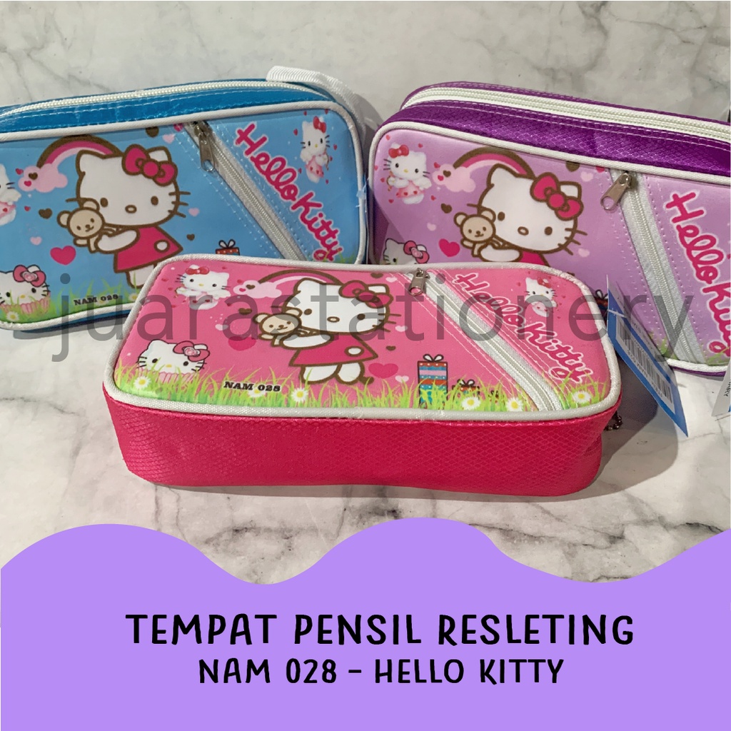 

981 - Tempat Pensil Resleting Hello Kitty NAM-028 / Tepak Pensil Tempat Pinsil Kotak Pensil Pencil Case