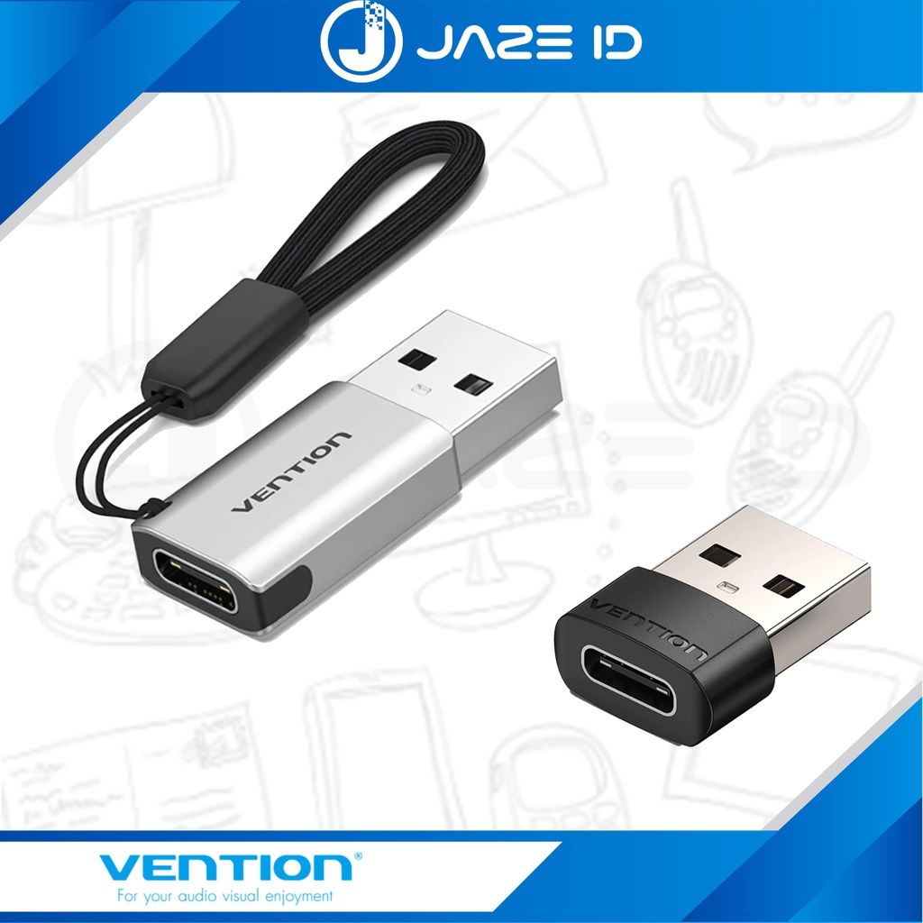 Vention Adapter USB A 2.0 3.0 to Type C Female Converter Mini 3A