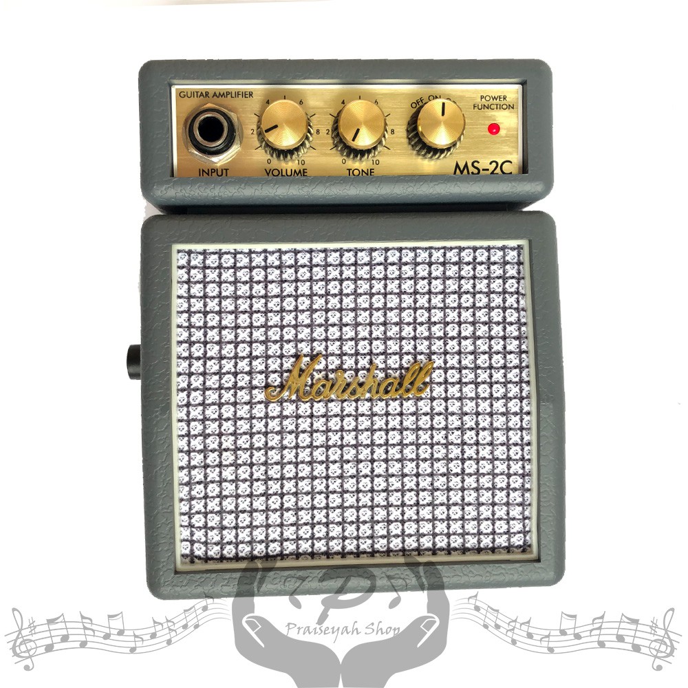 Marshall Ampli Gitar Mini MS 2 Original Amply Baterai