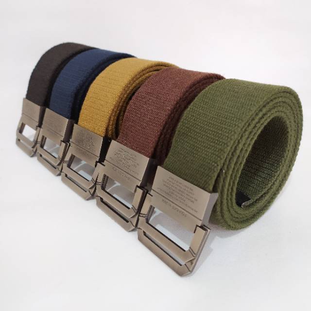 IKAT PINGGANG PRIA TACTICAL JUMBO SABUK CRAFTSMAN KATUN DOUBLE RING BUCKLE BELT