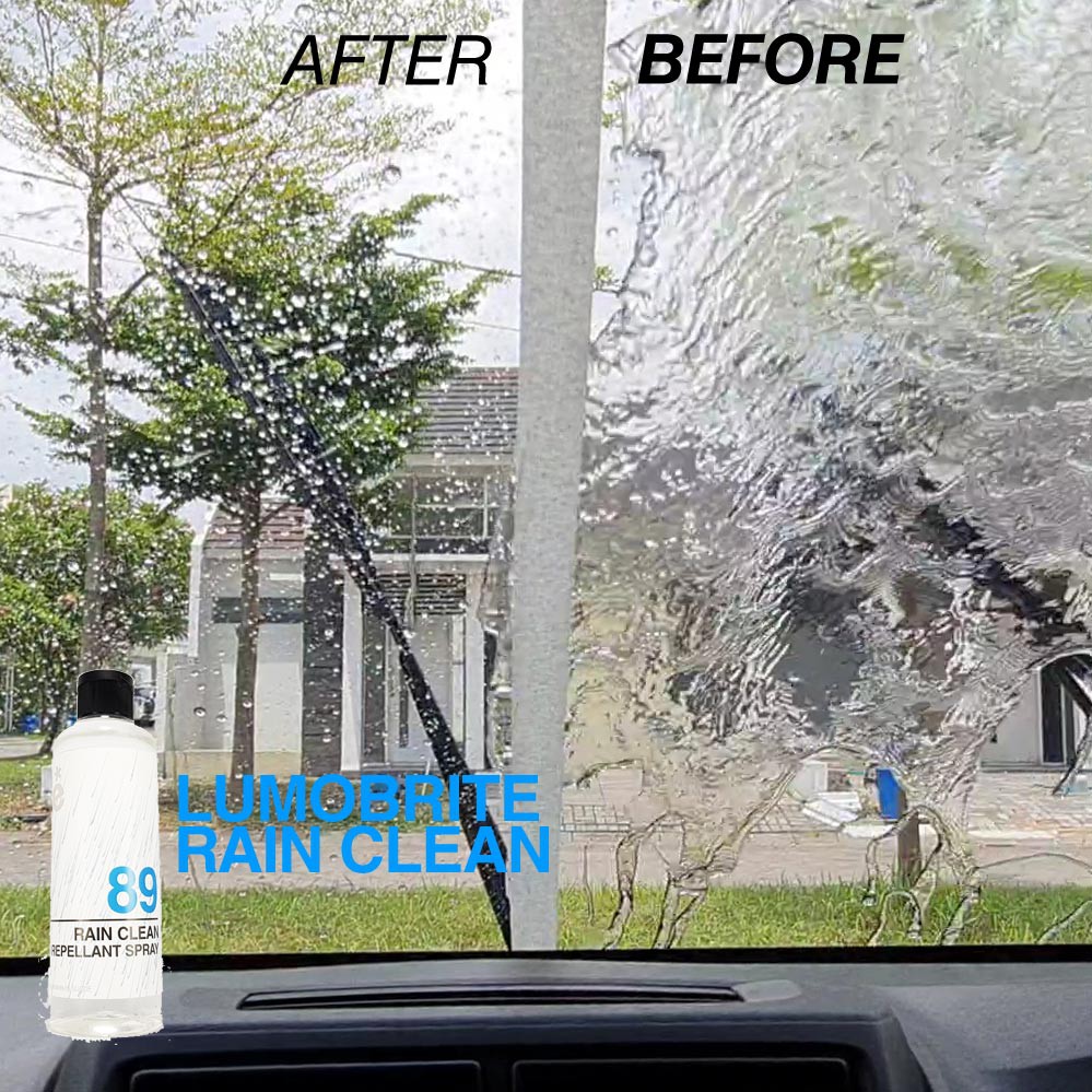 LUMOBRITE 89 Rain Clean 5 Liter Galon Glass Coating Efek Daun Talas Kaca Spion Mobil MURAH